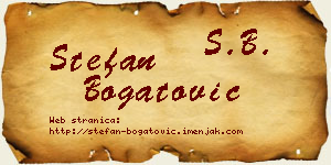 Stefan Bogatović vizit kartica